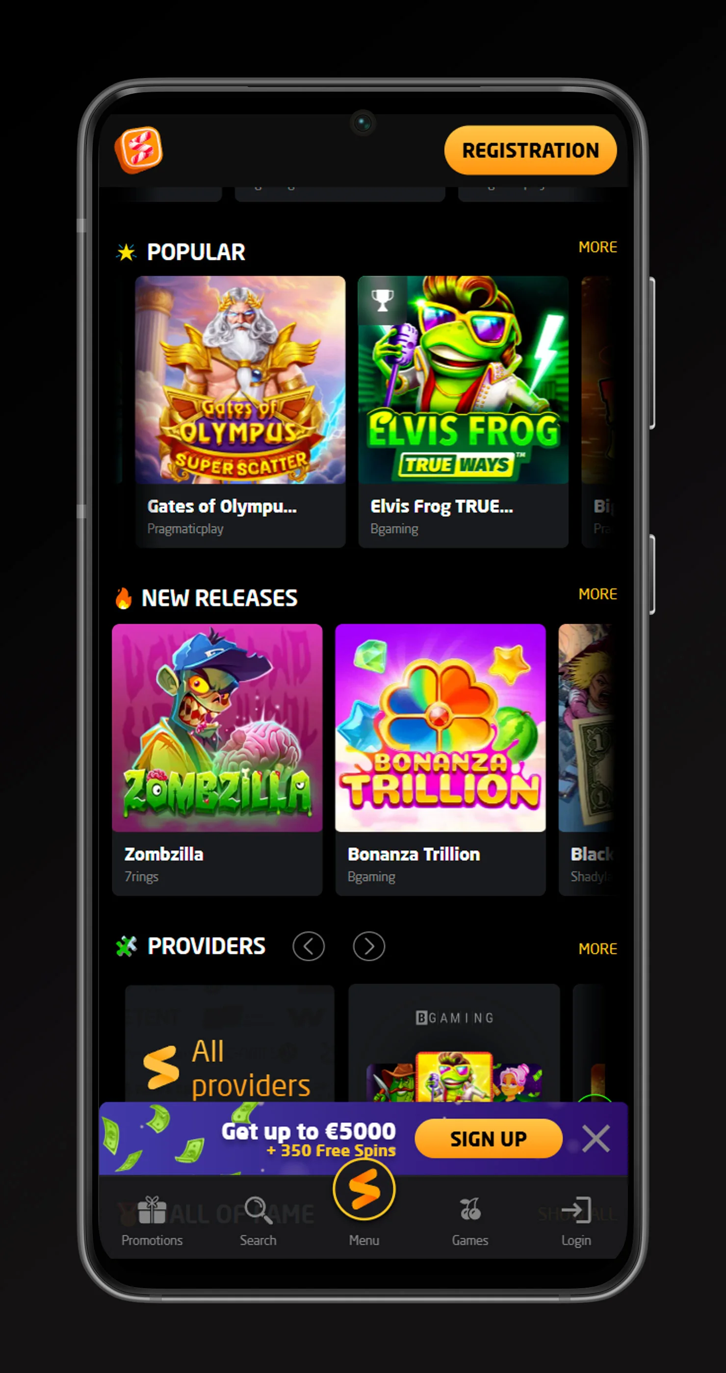 Application mobile Stay Casino