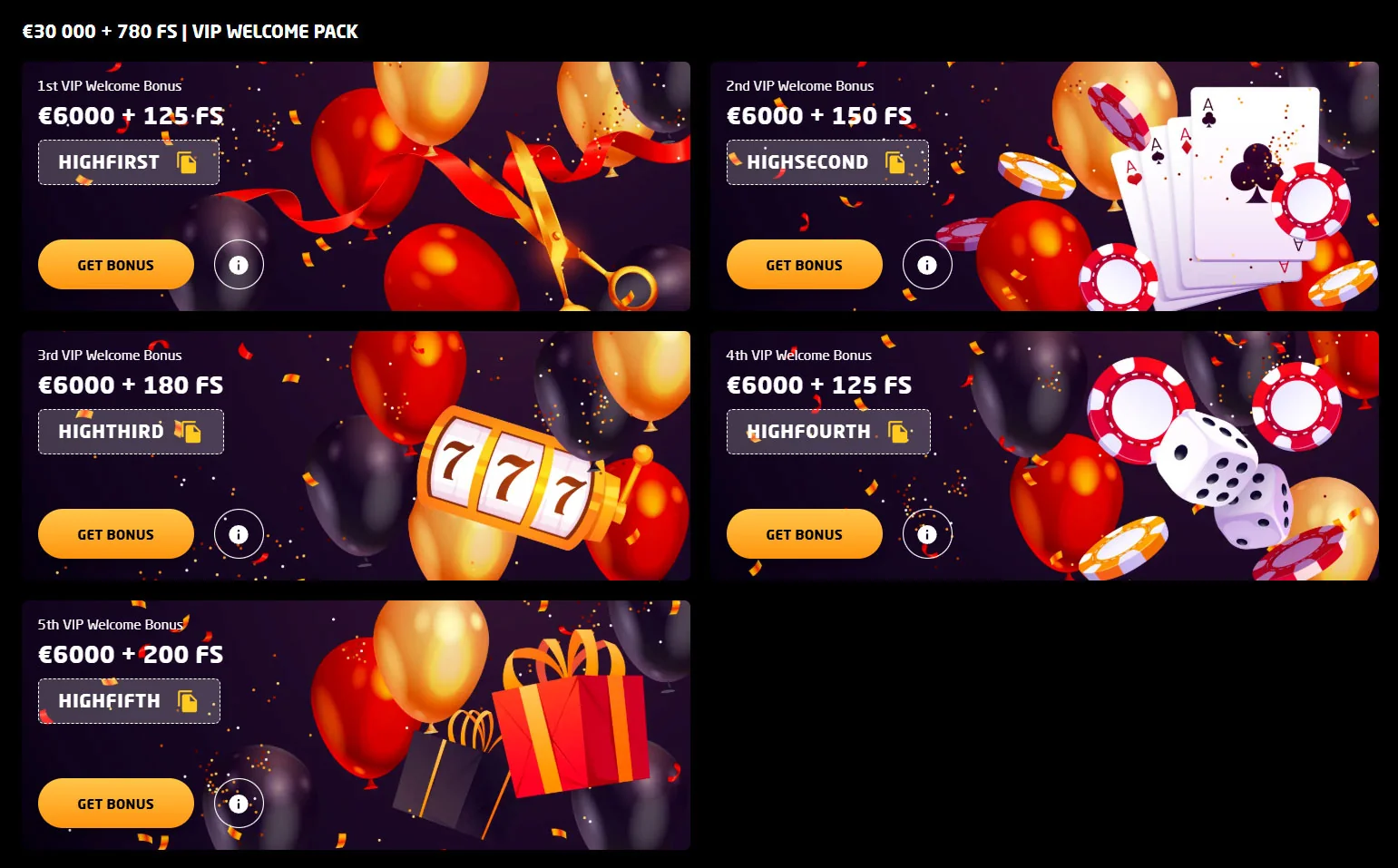 Bonus de bienvenue VIP Stay Casino